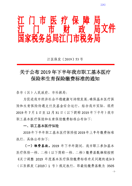 調(diào)整醫(yī)保和生育保險費(fèi)率的通知2019.png